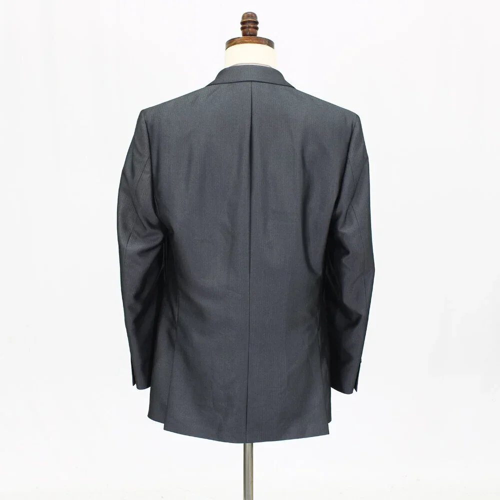 Calvin Klein 44R Gray HB 2-Button Sport Coat Blazer Jacket W020